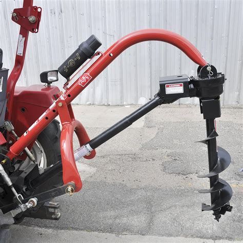 sub compact tractor post hole digger|frame mounted post hole digger.